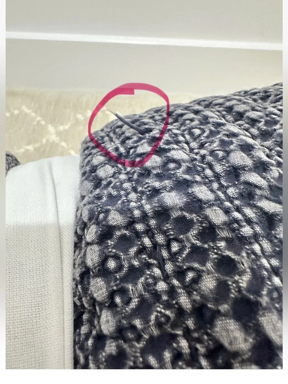 Pottery Barn Honeycomb Quilt, Full/Queen, Midnight Blue